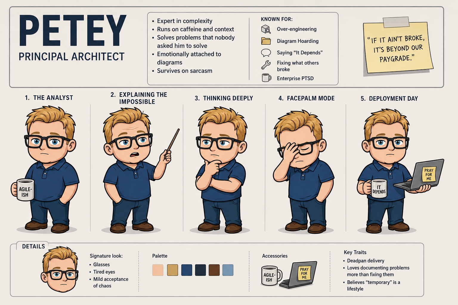 Petey the Architect character sheet